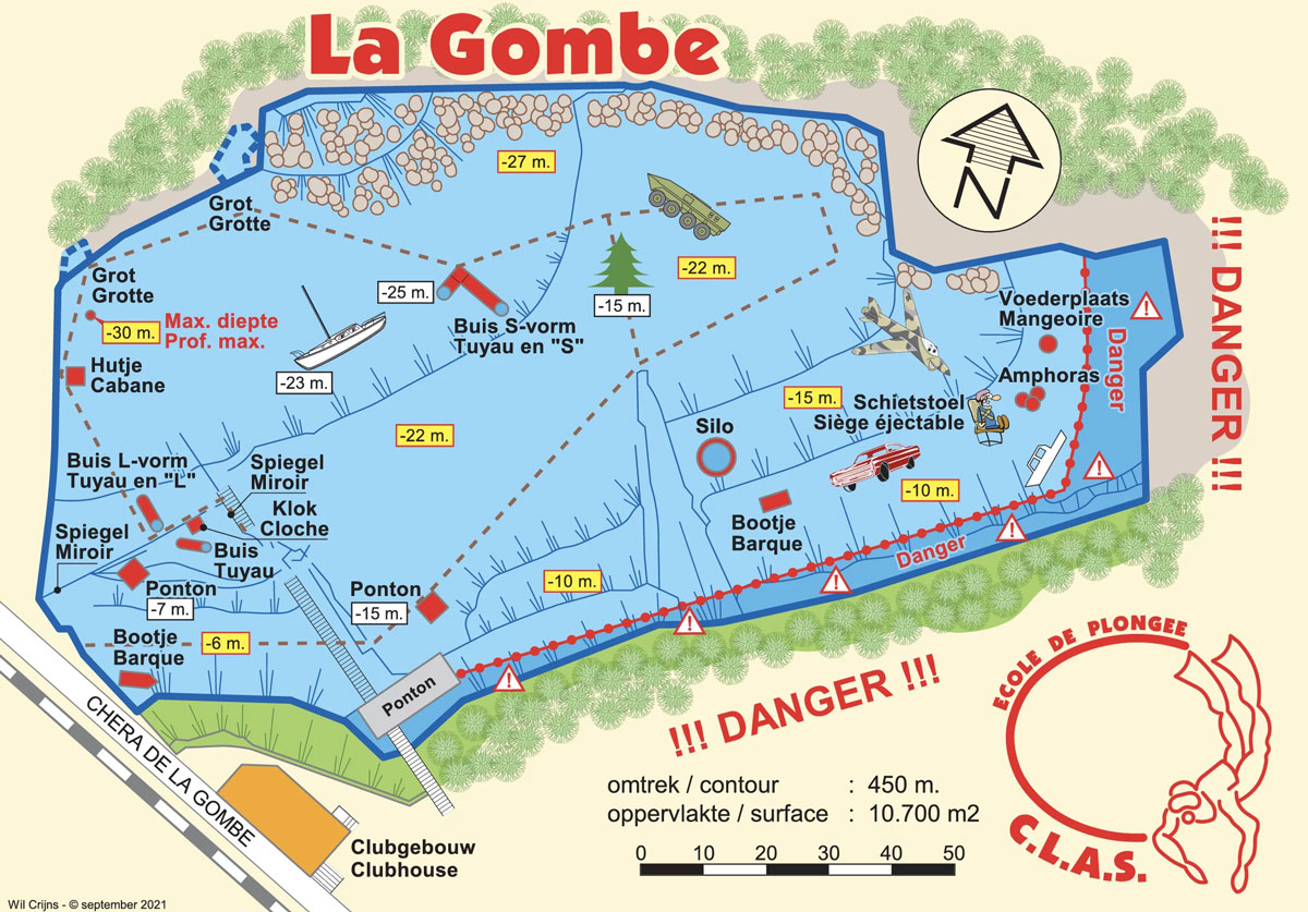map duikplaats la gombe esneux clas