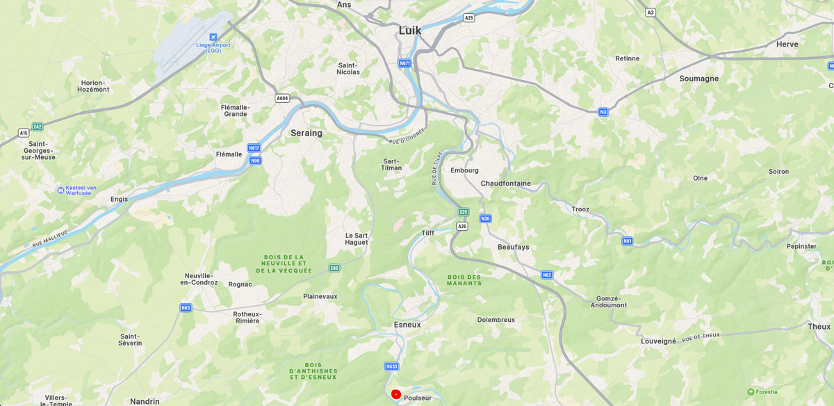 map duikplaats la gombe esneux