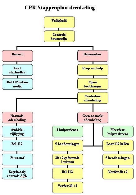 stappenplan drenkeling