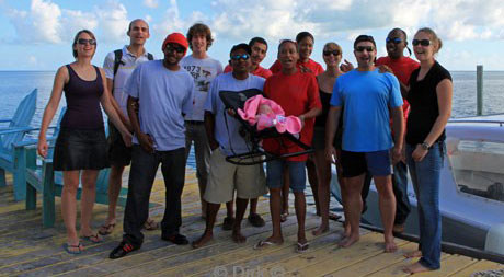 duikers belize long caye lighthouse reef caribbean sea