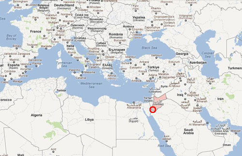 map jordanie aqaba rode zee