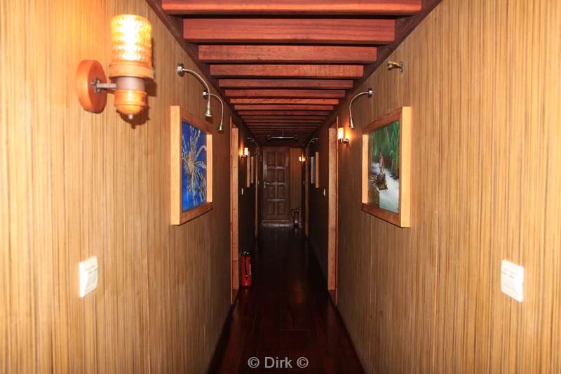 cabins of the ship princess rani in the maldives