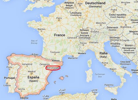 map spanje barcelona
