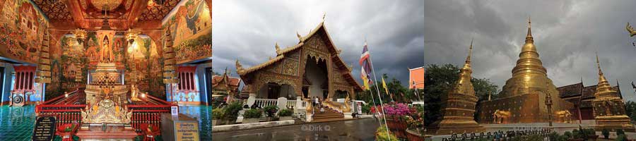 thailand chiang mai tempels Wat Chedi Luang, Wat Chang Man, Wat Phra Singh