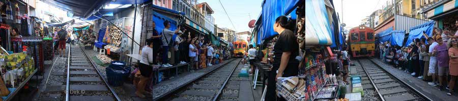 thailand maeklong railway market