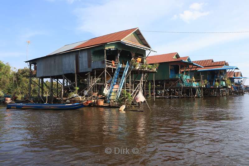 cambodia paalwoningendorp kampong phluk tonle sap meer