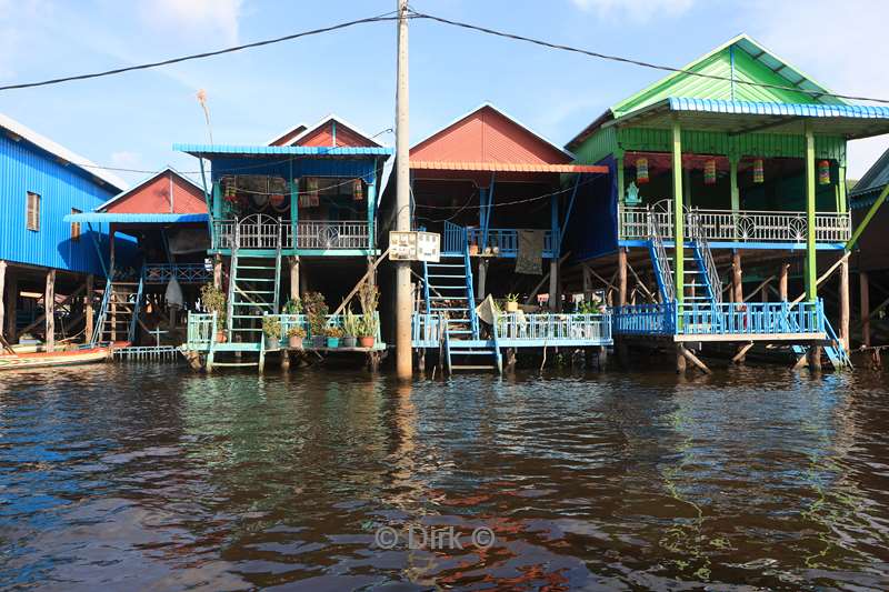 cambodia paalwoningendorp kampong phluk tonle sap meer