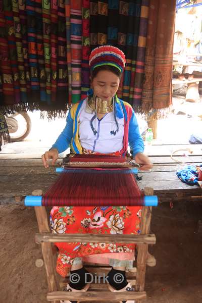 thailand long neck mensen dorp