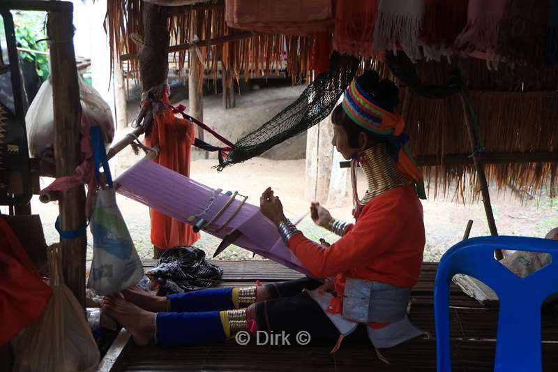thailand long neck mensen dorp