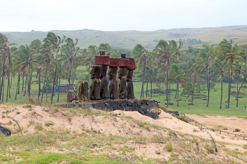 paaseiland moai beelden anakena