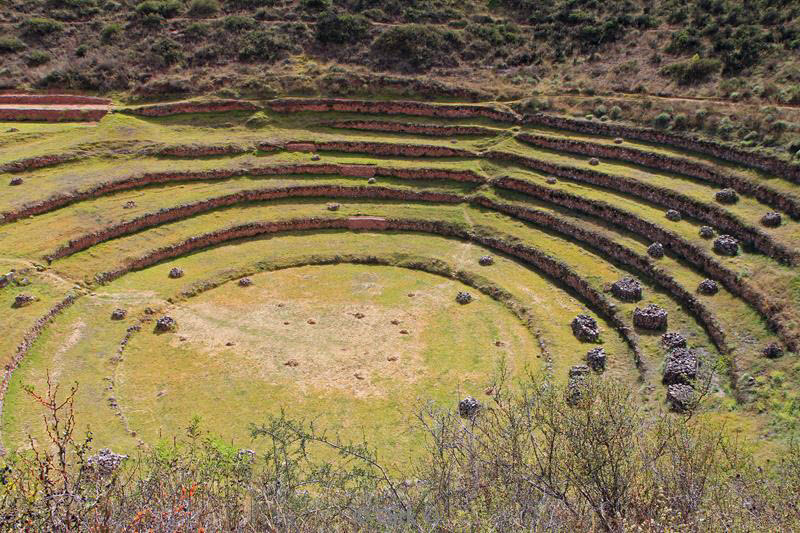 moray ruïnes pre inca peru