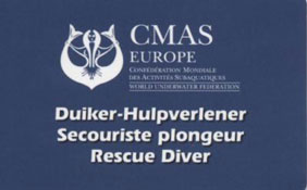 cmas duiker hulpverlener duikbrevet