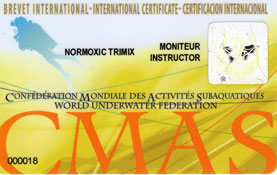 cmas normoxic trimix instructeur duikbrevet