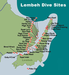 maps duiken Sulawesi Lembeh Strait diving sites